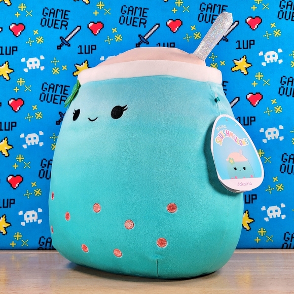 Squishmallow Jakarria the Blue Boba Tea 11" Ultrasoft Stuffed Food Plush NWT - Picture 6 of 12
